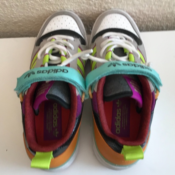 Women Adidas Low Forum Sonic S.E.E.D Multicolor Athletic Sneakers Shoes Size 6.5 - Picture 5 of 10